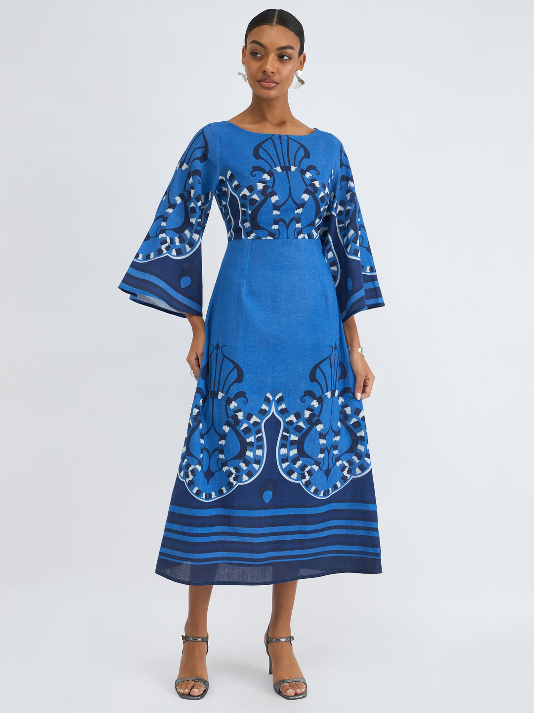Camelia Dress in Harbor Azure