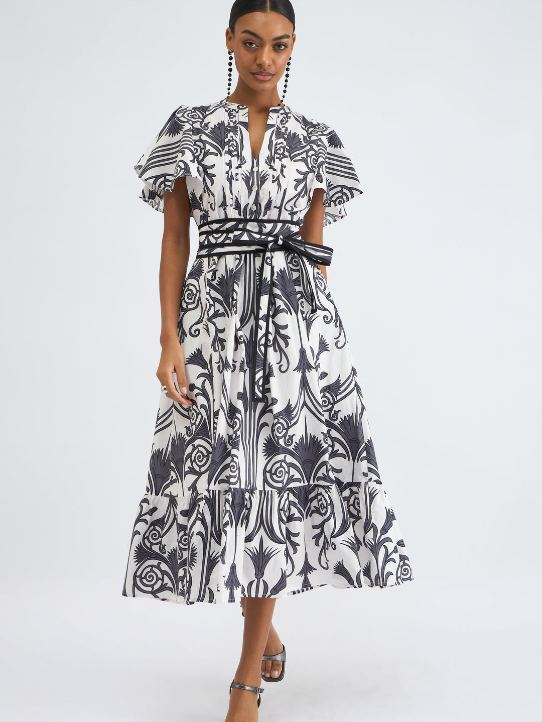 Leni Dress in Iron Veil Charcoal