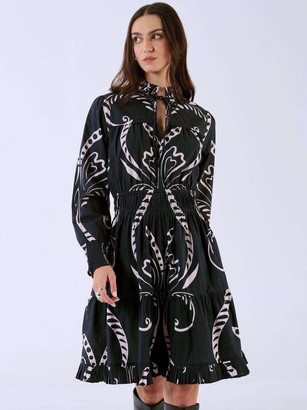 Alice Dress in Fountain Black
