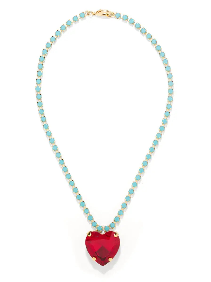 The Pink Reef Heart of the Ocean Necklace in Ruby