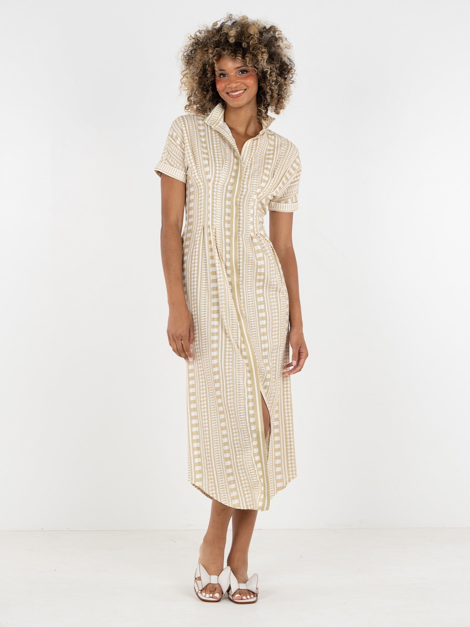 Georgia Dress in Piazza Stripe – Beau & Ro