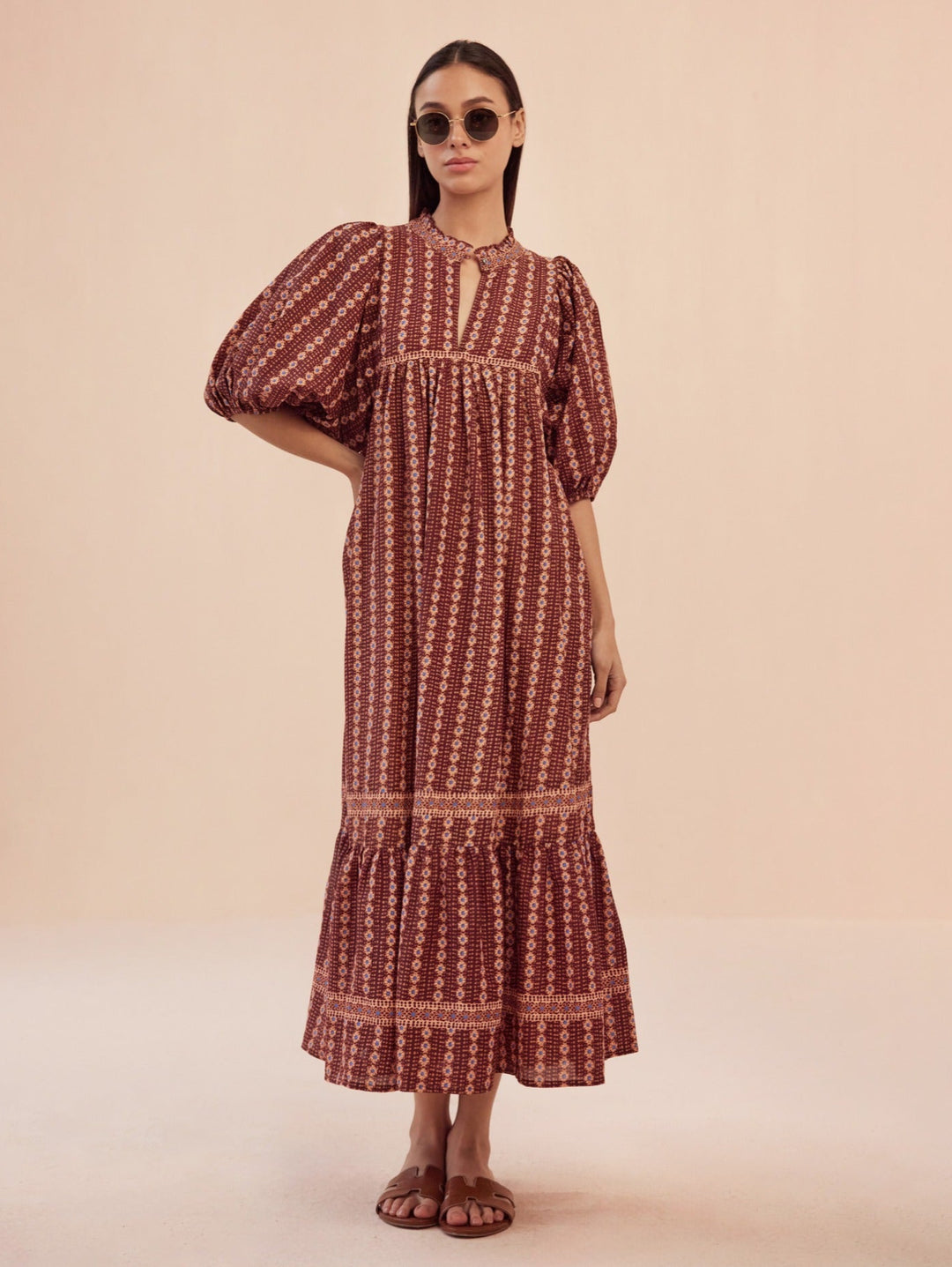 Wren Midi Dress in Espresso