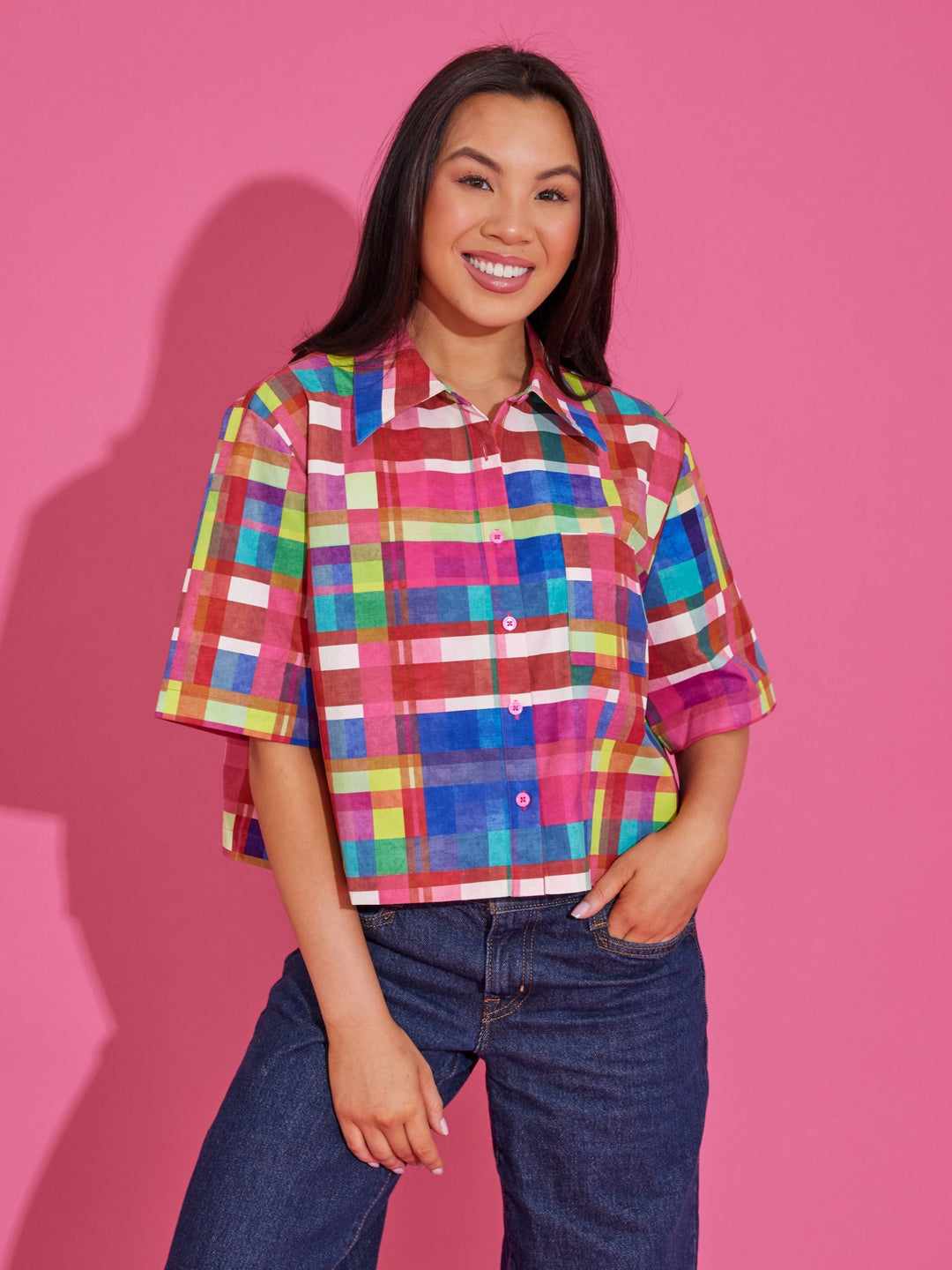 Remi Top in Circus Plaid