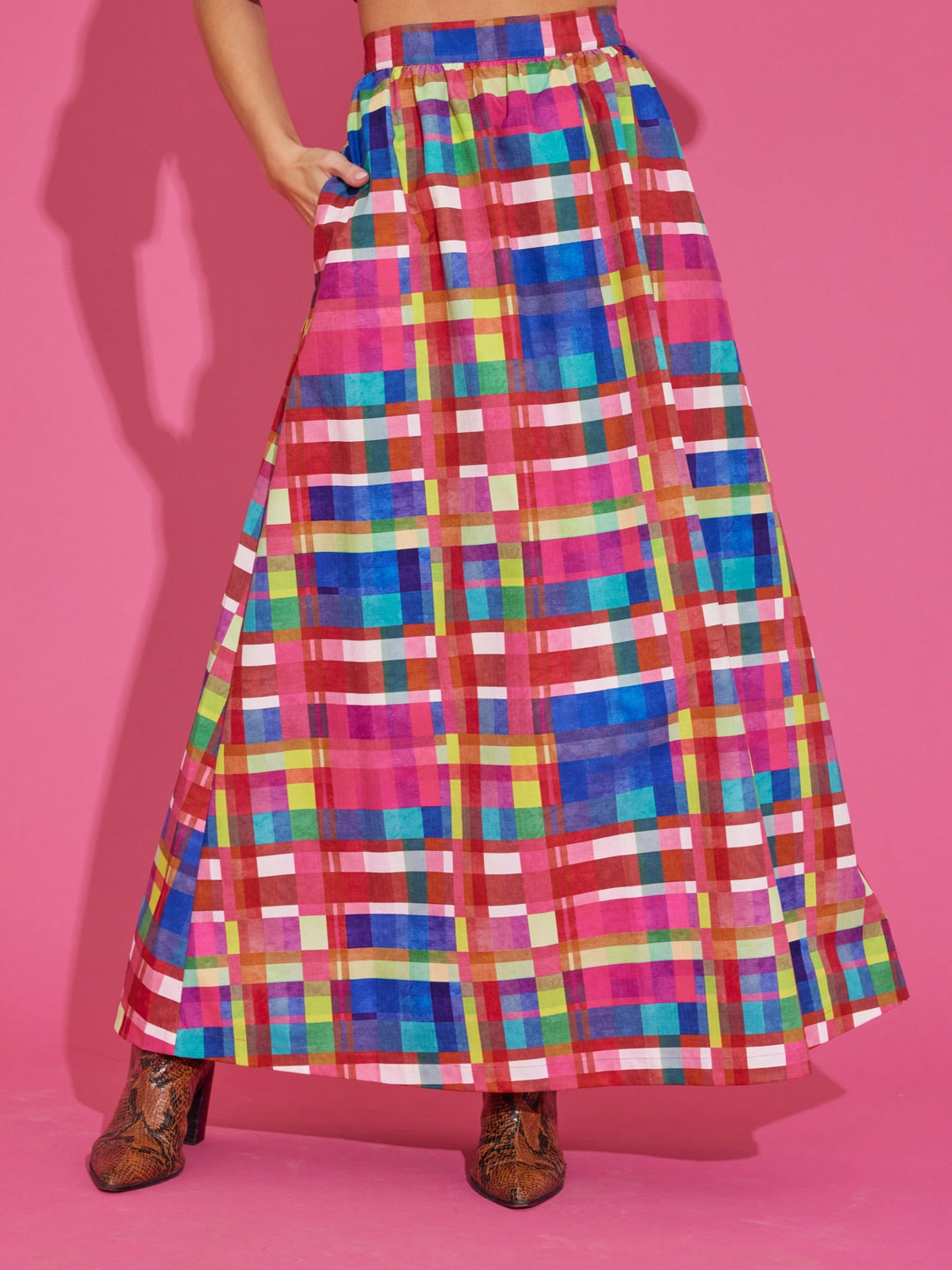 Daphne Skirt in Circus Plaid