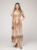 The Elle Maxi Dress | Eco Brown Ikat