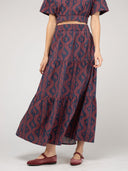 The Abby Skirt | Navy Virginia Stripe