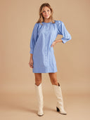 Paloma Dress in Smoke Blue