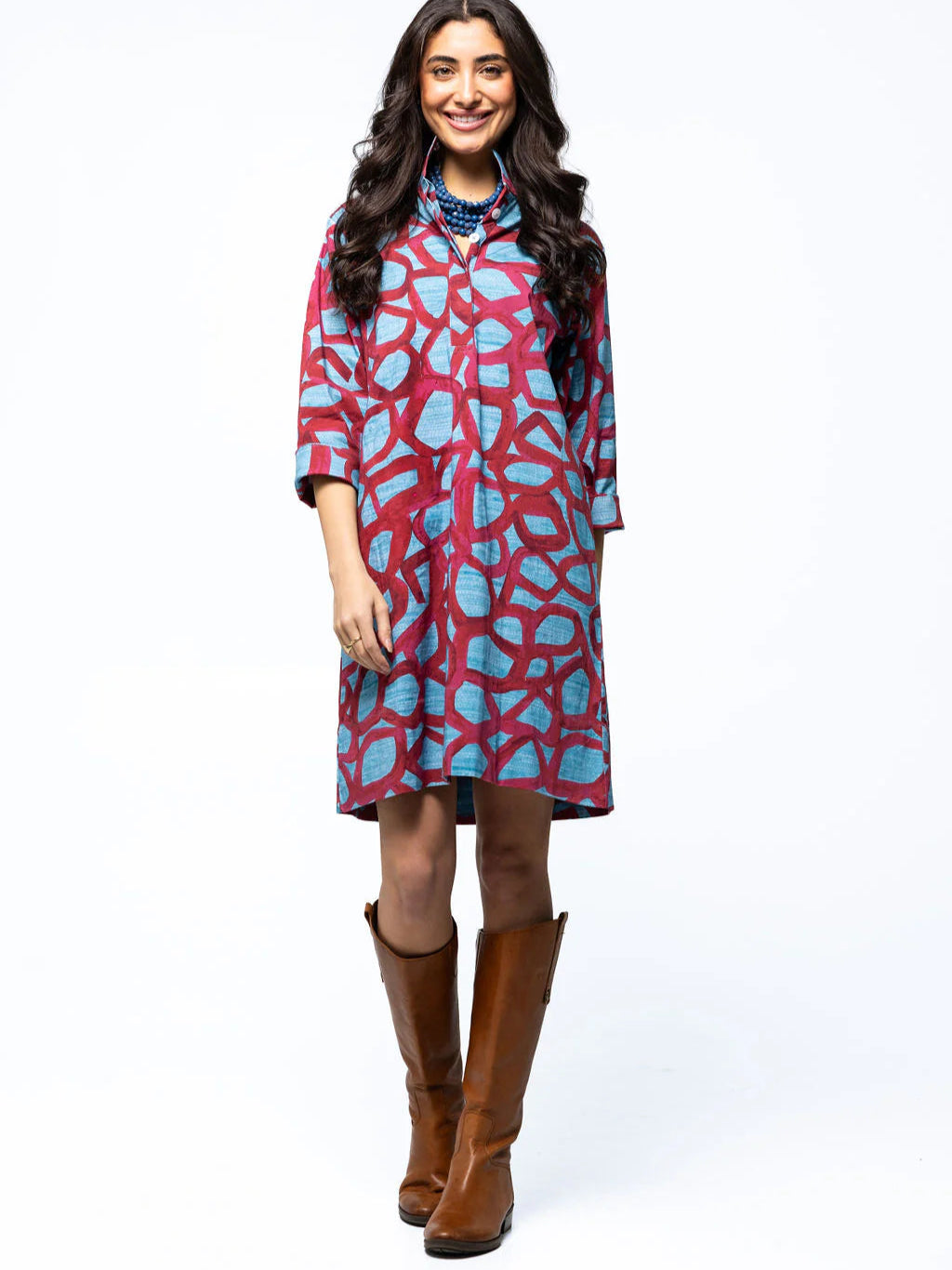 Arden Dress in Garnet Swirl