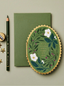 Green Flora Merry Christmas Card
