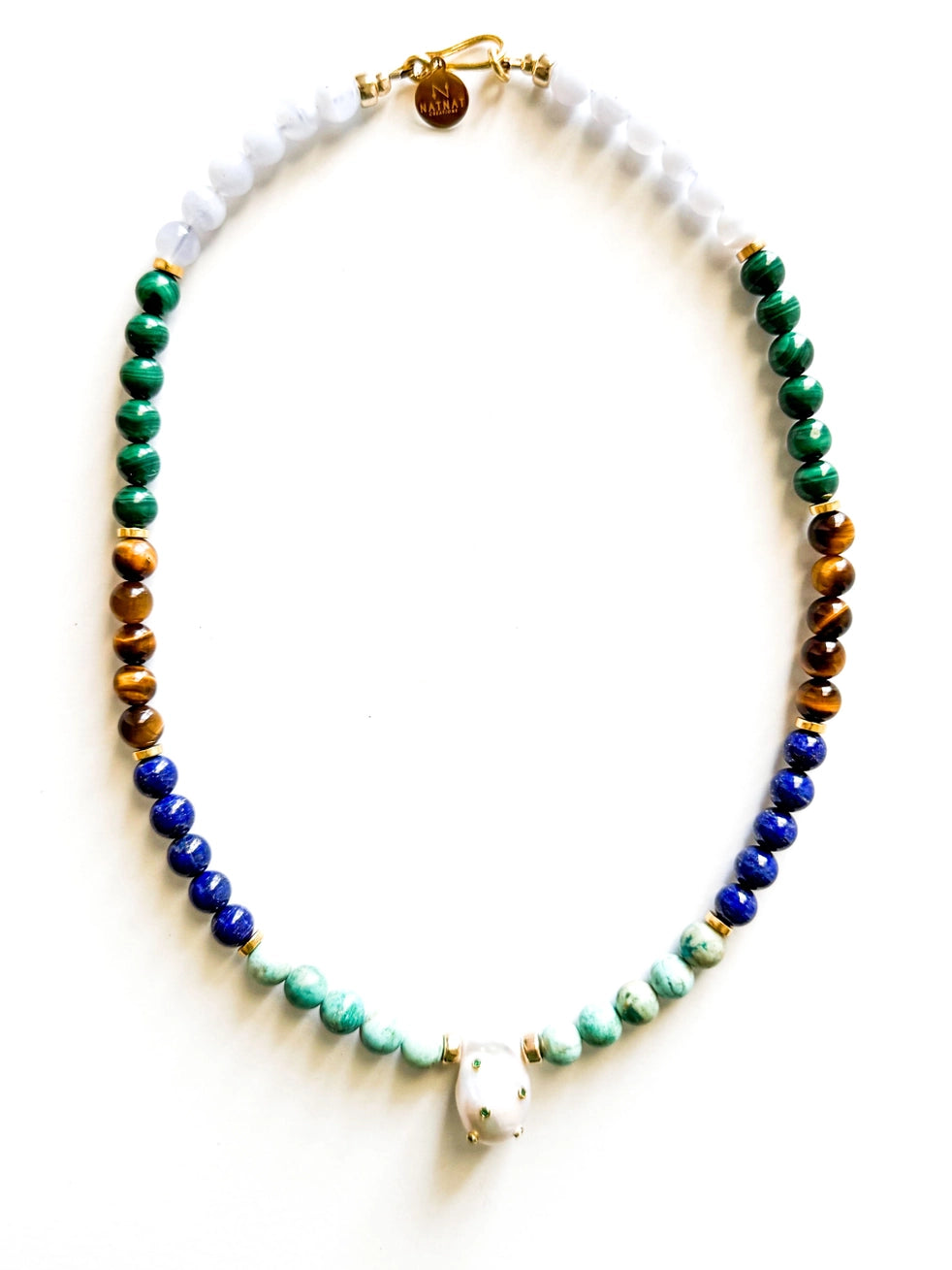 Matild Necklace in Pearl & Gemstone Necklace