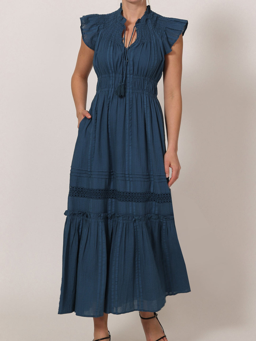 Indira Ankle Dress in Majorca Blue