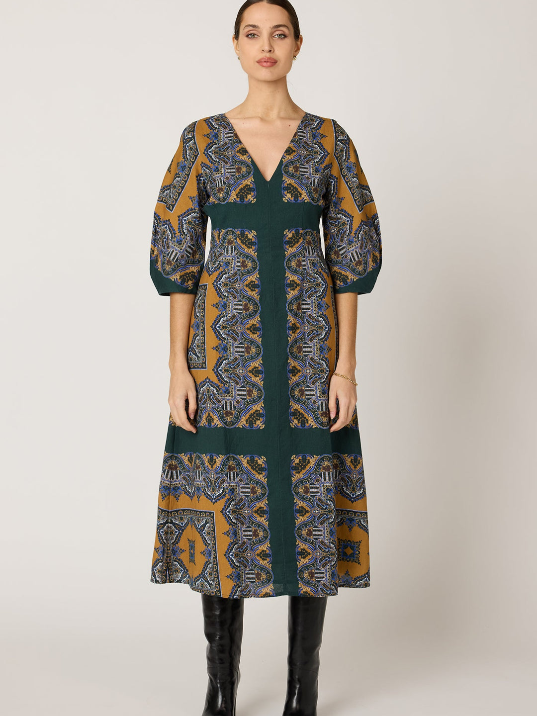 Mercedes Midi Dress in Mercado Print