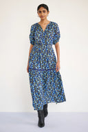 Selma Dress in Pomegranate Vine Lapis
