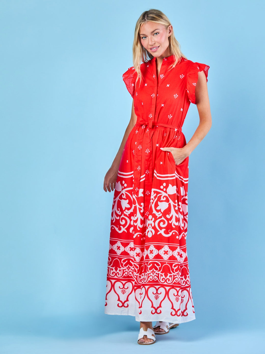 Taylor Dress in Cerise Tulum