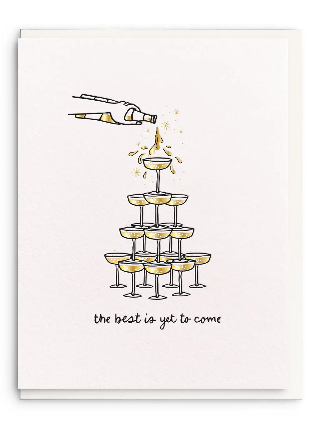 Champagne Tower | Wedding Greeting Card