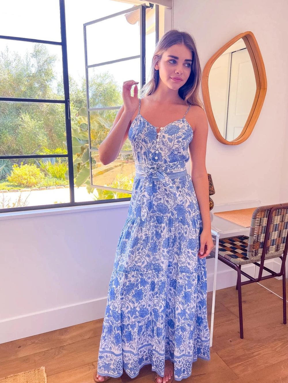 Alicia Bell Dress Allie Maxi Dress in Blue Floral