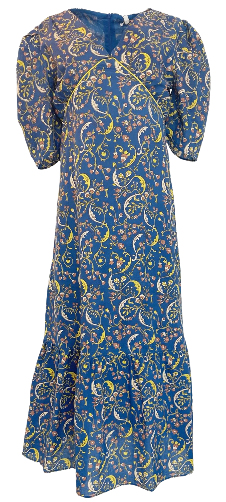 Anna Cate Dress Anna Cate | Brielle Midi Dress in Royal Yellow Paisley