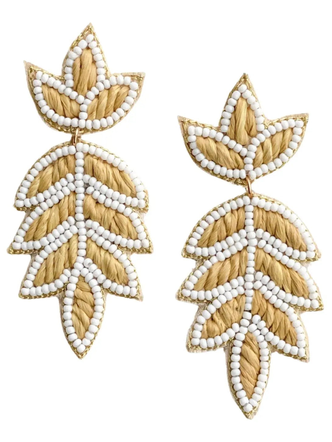 Lilly Raffia Earrings in Natural