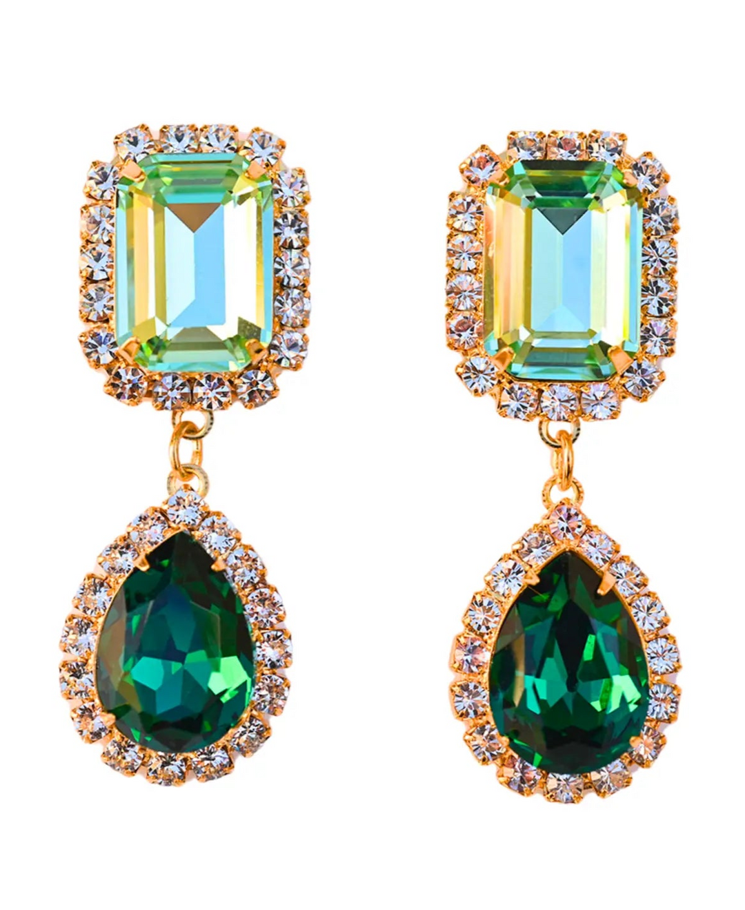 The Pink Reef Jewel Drop in Emerald