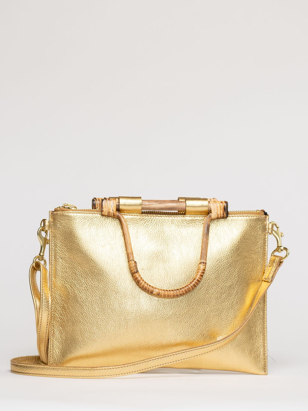 The Bamboo Clutch Crossbody in Gold – Beau Ro
