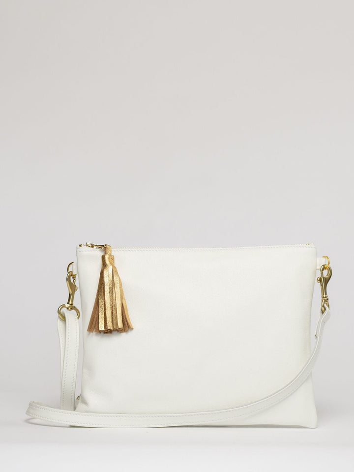 Beau & Ro Clutch + Crossbody White / One Size The Sconset Clutch + Crossbody Bag | White