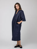 Beau & Ro Dress The Cornelia Midi Dress | Blue Diamond