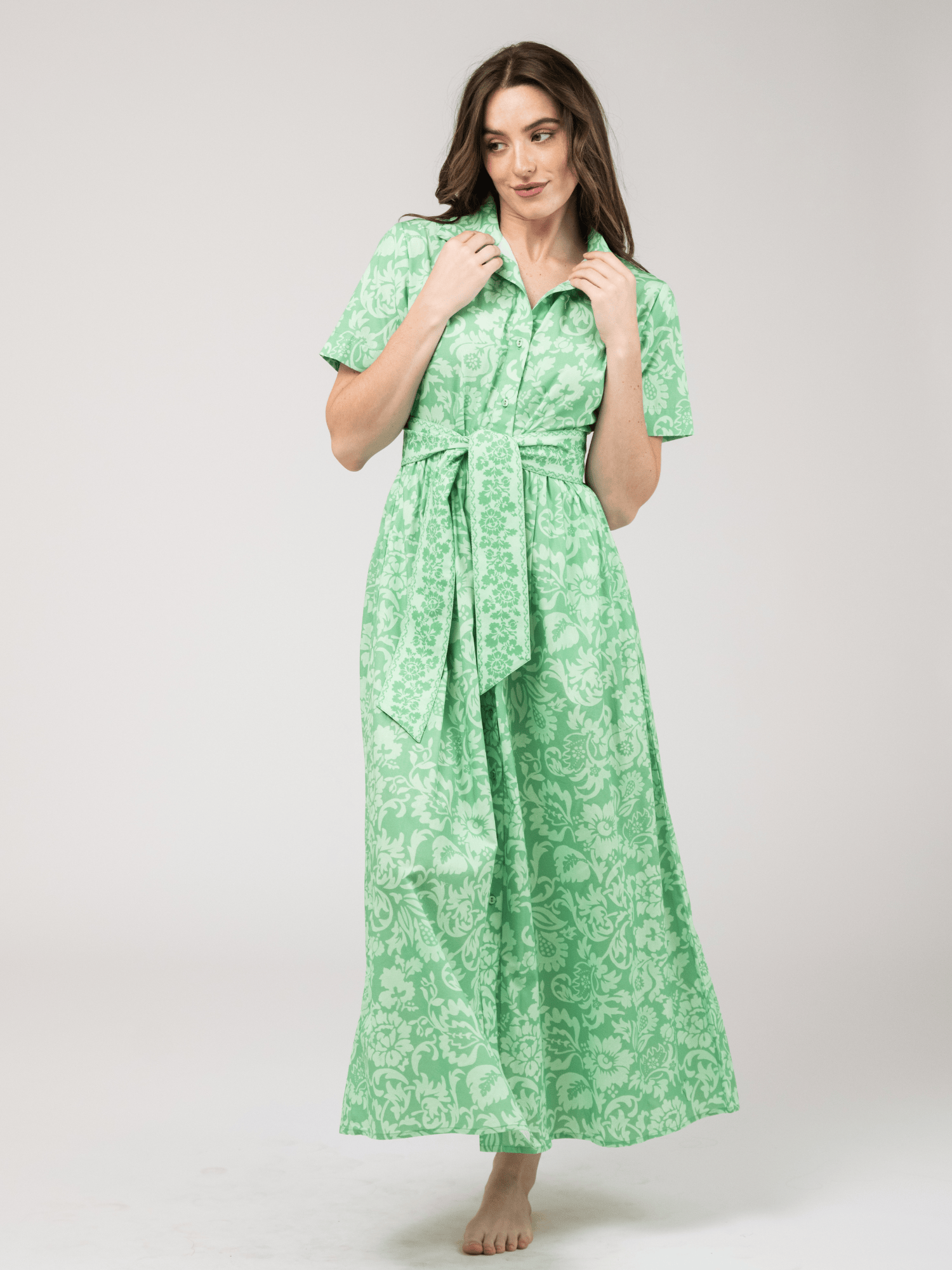 elle maxi dress The in Green Flore X-Large / Green Flore Collection:In The Boudoir Size:7XL/24/36-37 92 cm / 36.2 A-Line Spaghetti Straps Sleeveless
