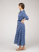 Beau & Ro Dress The Eloise Dress | Eco Blue Ikat