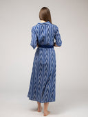 Beau & Ro Dress The Eloise Dress | Eco Blue Ikat