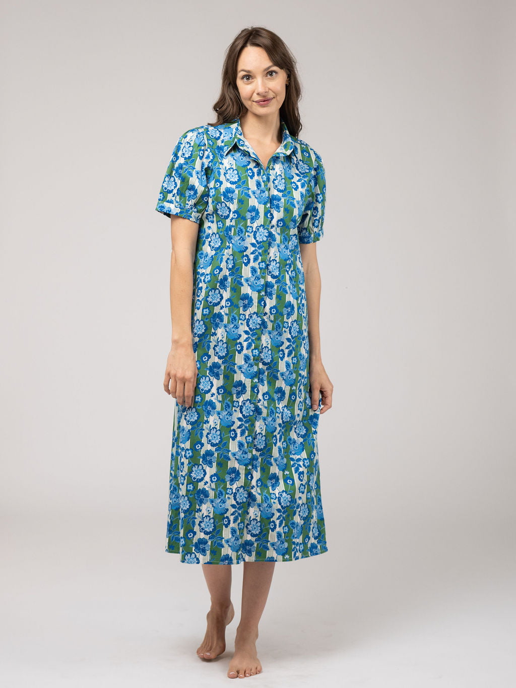 kris green dress The in Picnic Stripe Emerald Dynasty
