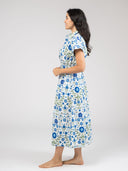 Beau & Ro Dress The Lisa Dress | White Folk Flower