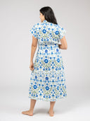 Beau & Ro Dress The Lisa Dress | White Folk Flower