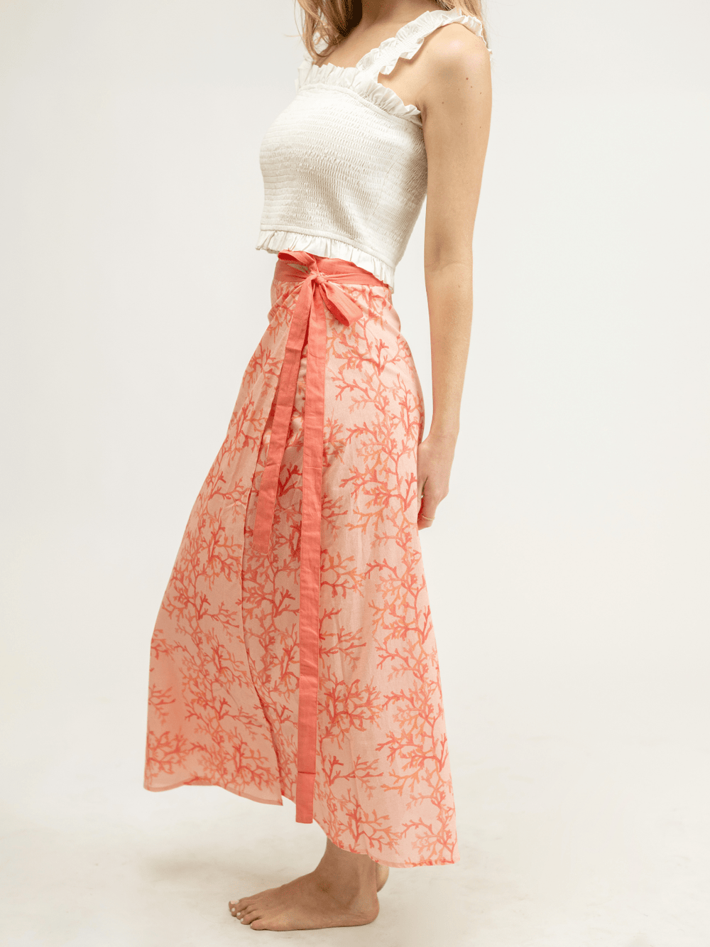 Beau & Ro Skirt The Sarong Skirt | Pink Coral