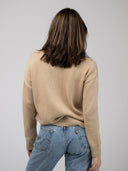 Beau & Ro Sweater American Flag Sweater in Tan