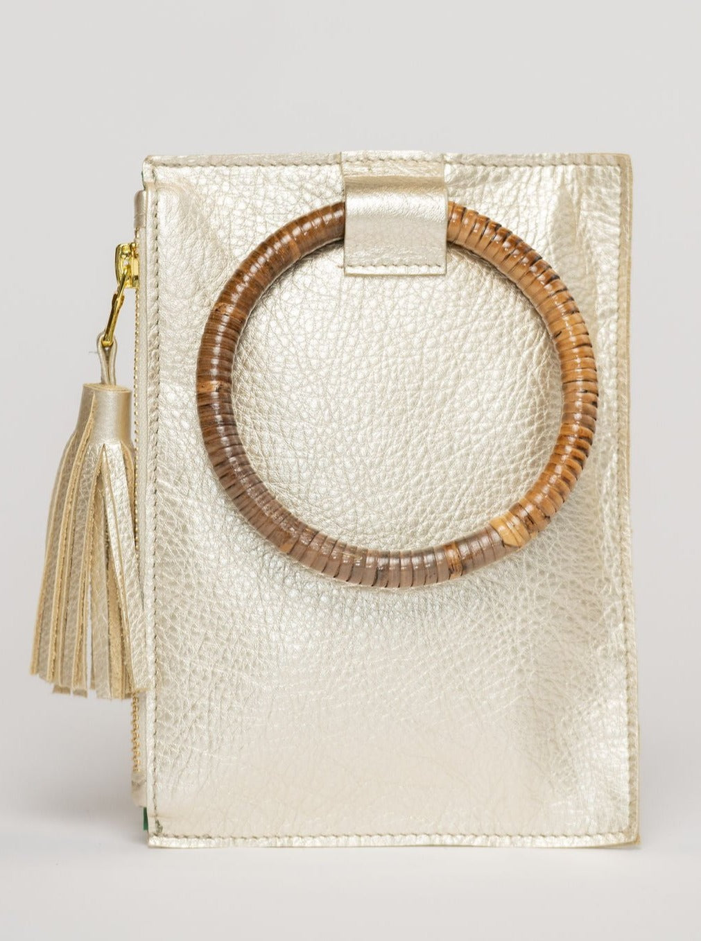 Beau & Ro Wristlet Champagne / One Size The Bamboo Ring Wristlet | Champagne