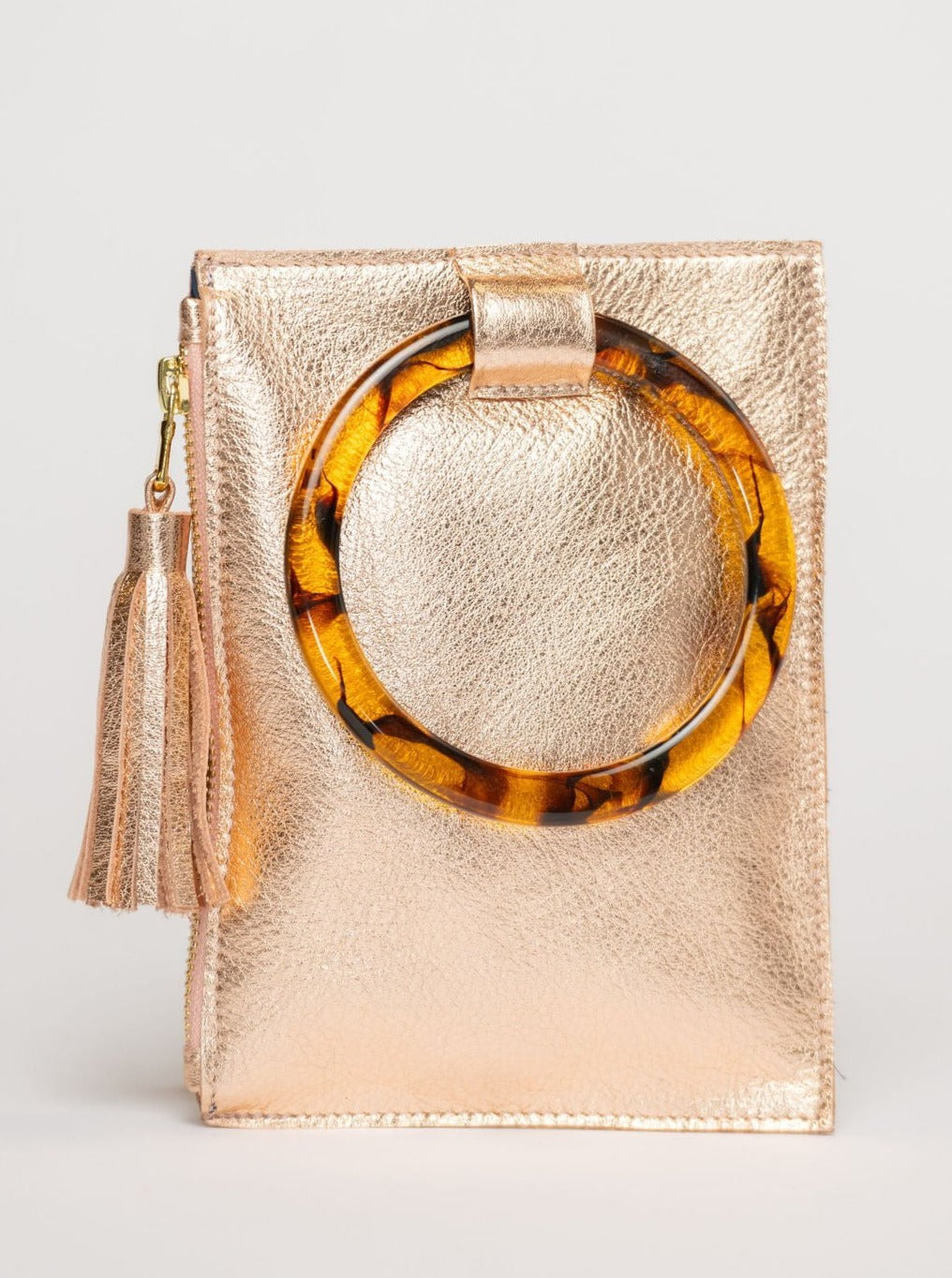 Beau & Ro Wristlet Metallic Rose Gold / One Size The Acrylic Ring Wristlet | Rose Gold