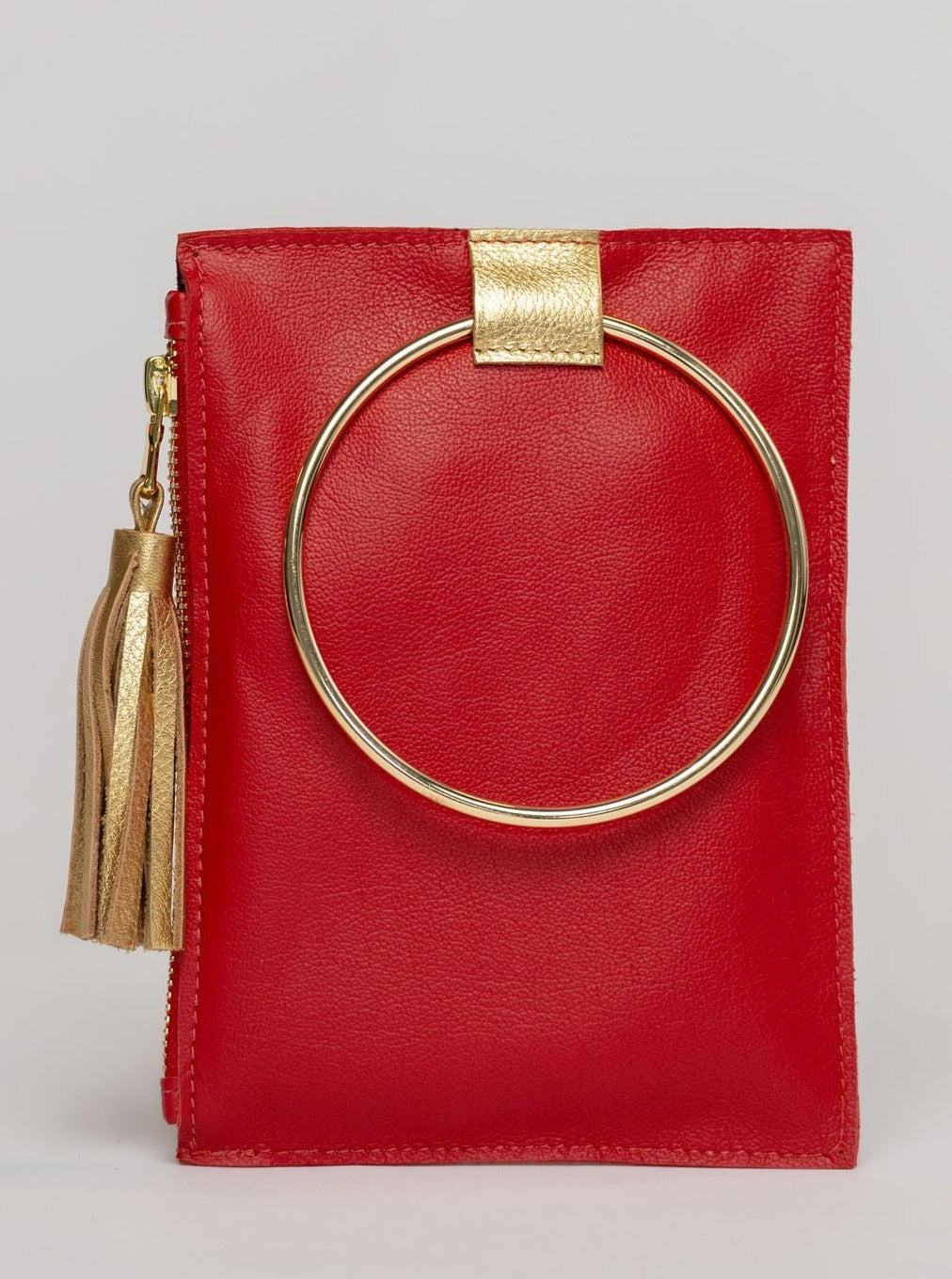 Beau & Ro Wristlet Red / One Size The Metal Ring Wristlet | Red