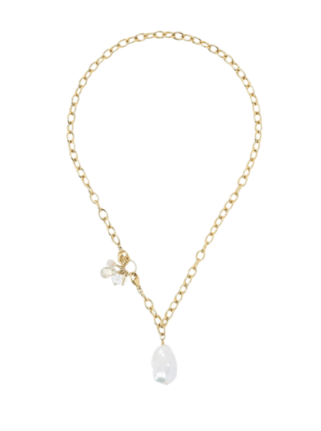 Lemon Topaz Pearl Mano Necklace – Beau Ro
