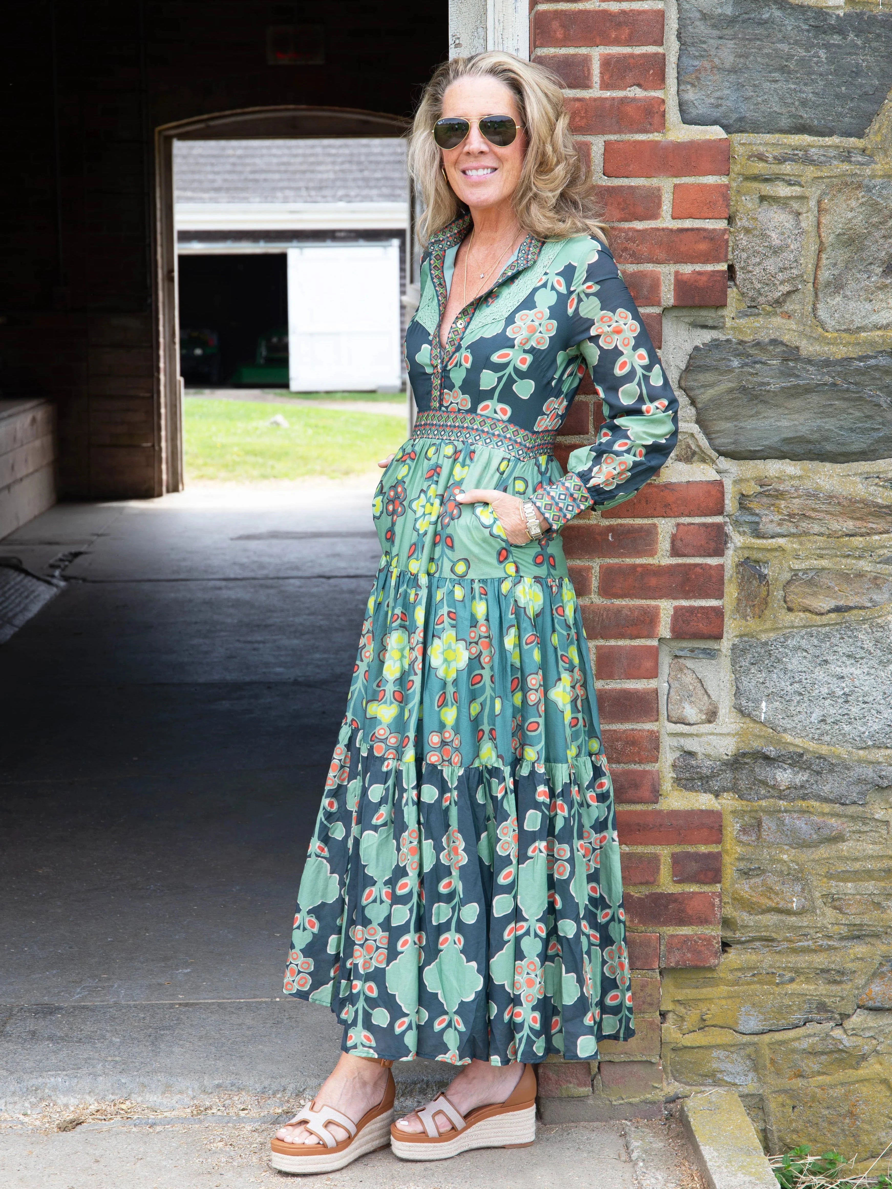 Cicero Maxi in Serendipity Fern Combo Small / Green