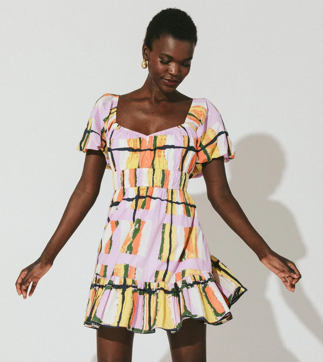 Cleobella Dress Iona Mini Dress in Saffron Hale Print