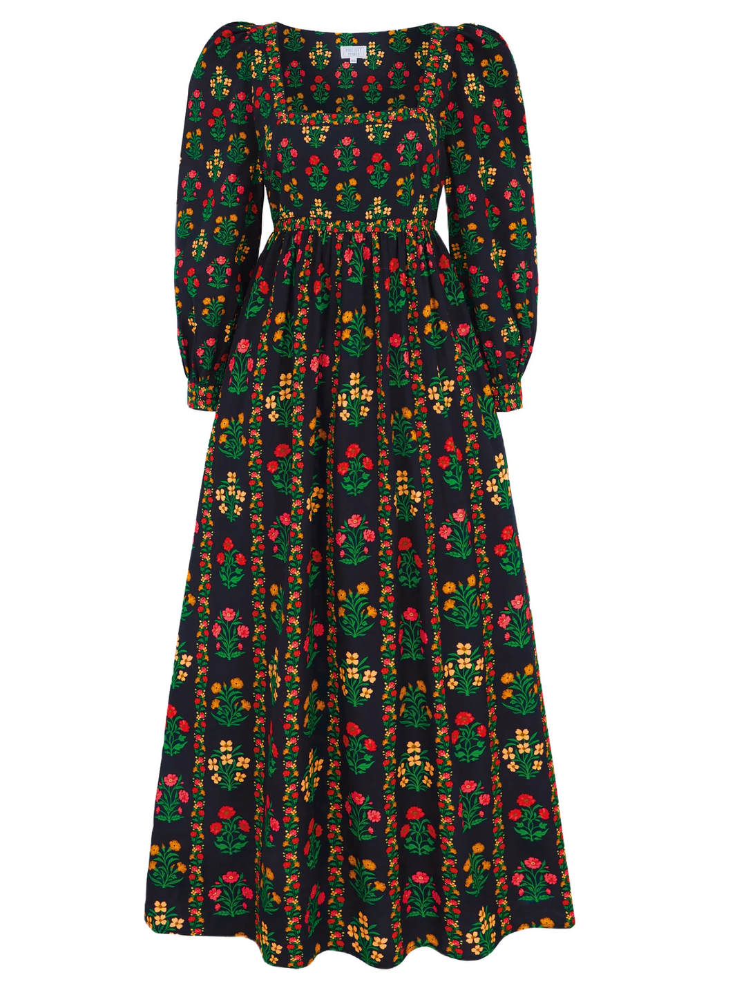 Cornelia Dress in Rose Border