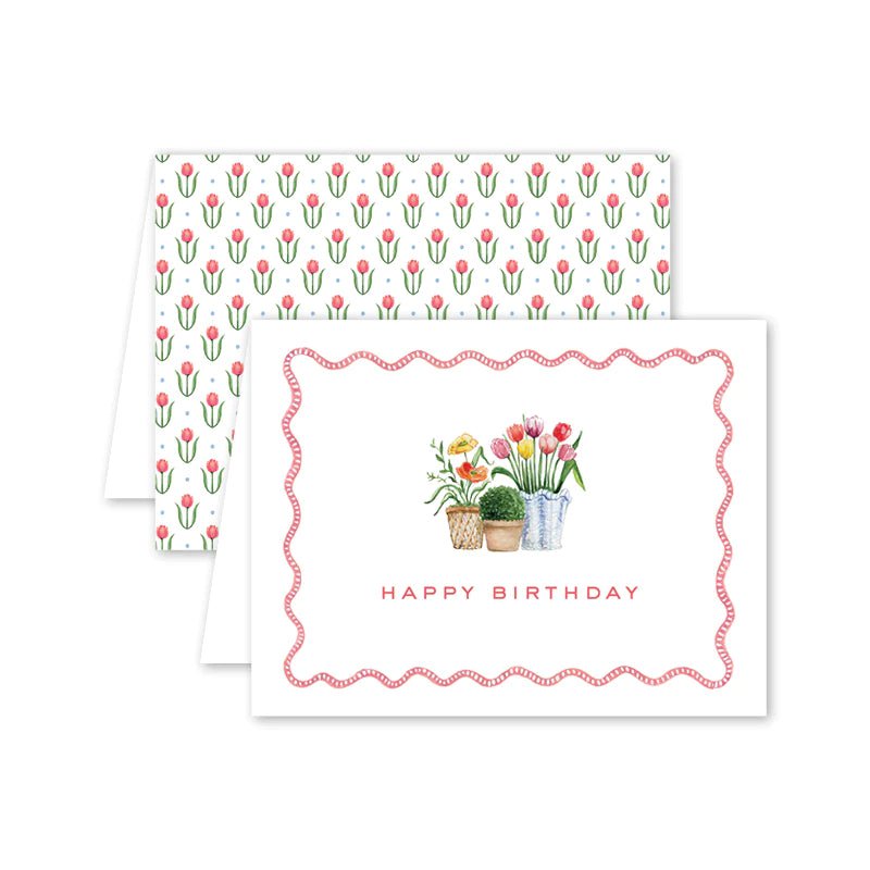 Dogwood Hill Stationary Dogwood Hill | Flower Cart Tulips Birthday Card