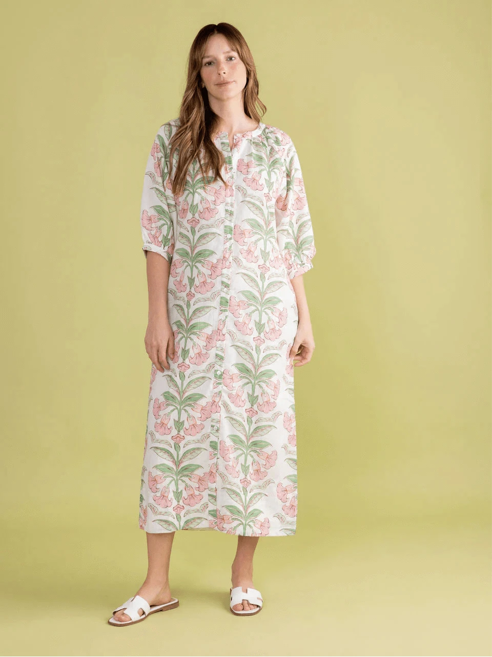 Double A Dress Madeline Dress in Lily Stripe