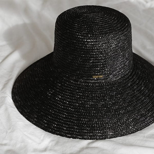 Gigi Pip Hat Black Jolie Boater in Black