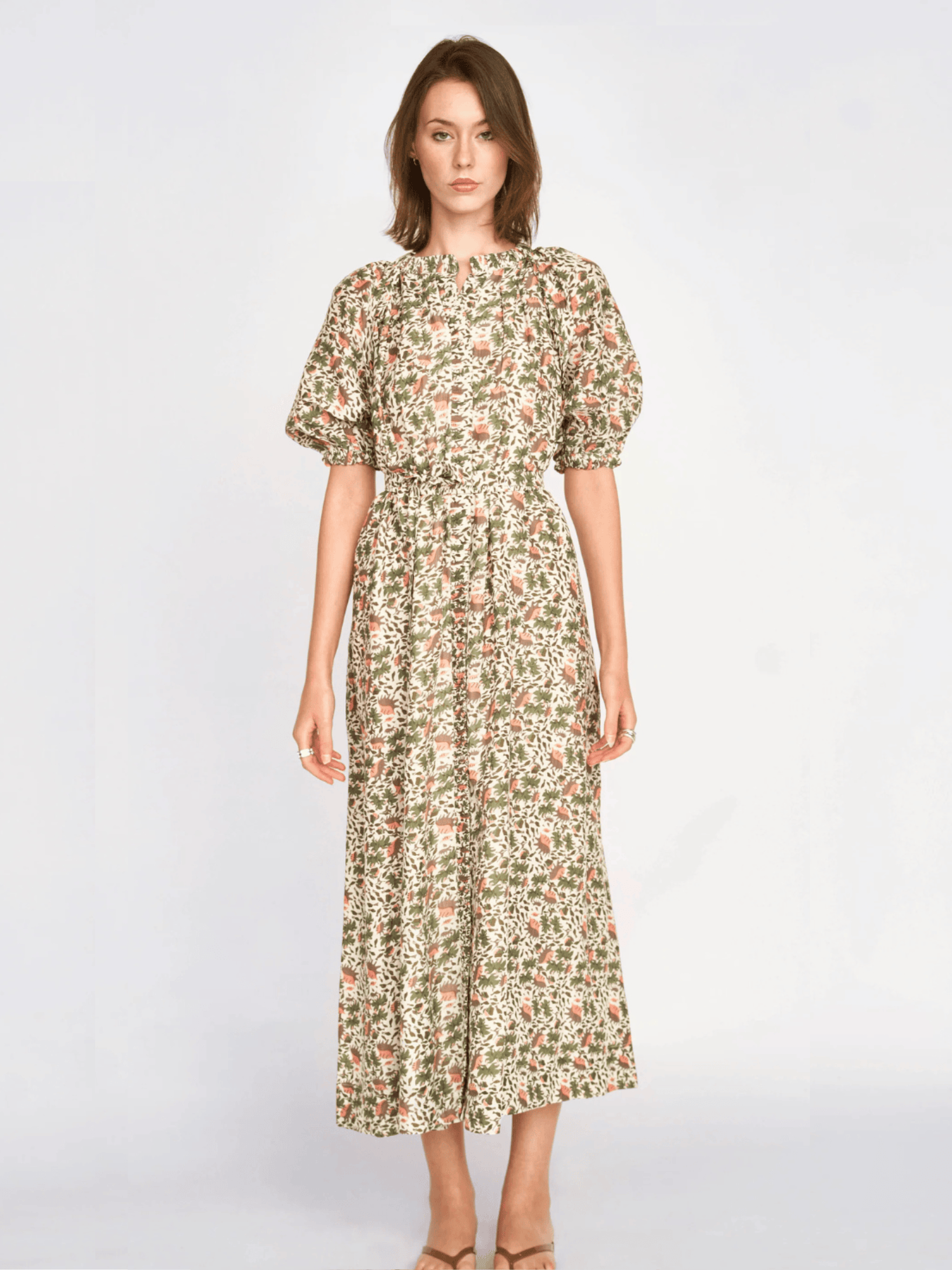 Somerset Dress in Pink Cowrie