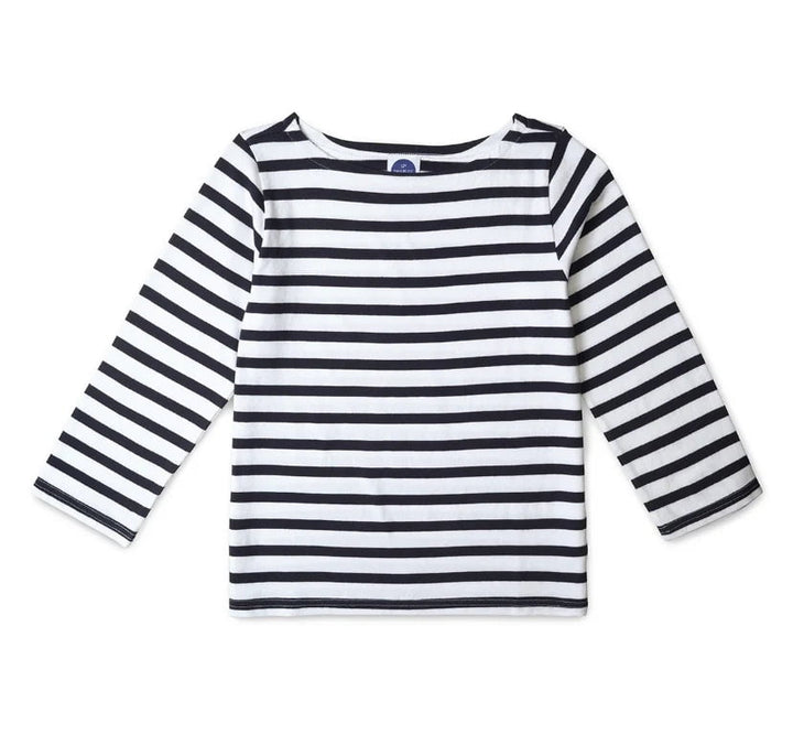 navyBLEU Top Navy Breton Striped Shirt
