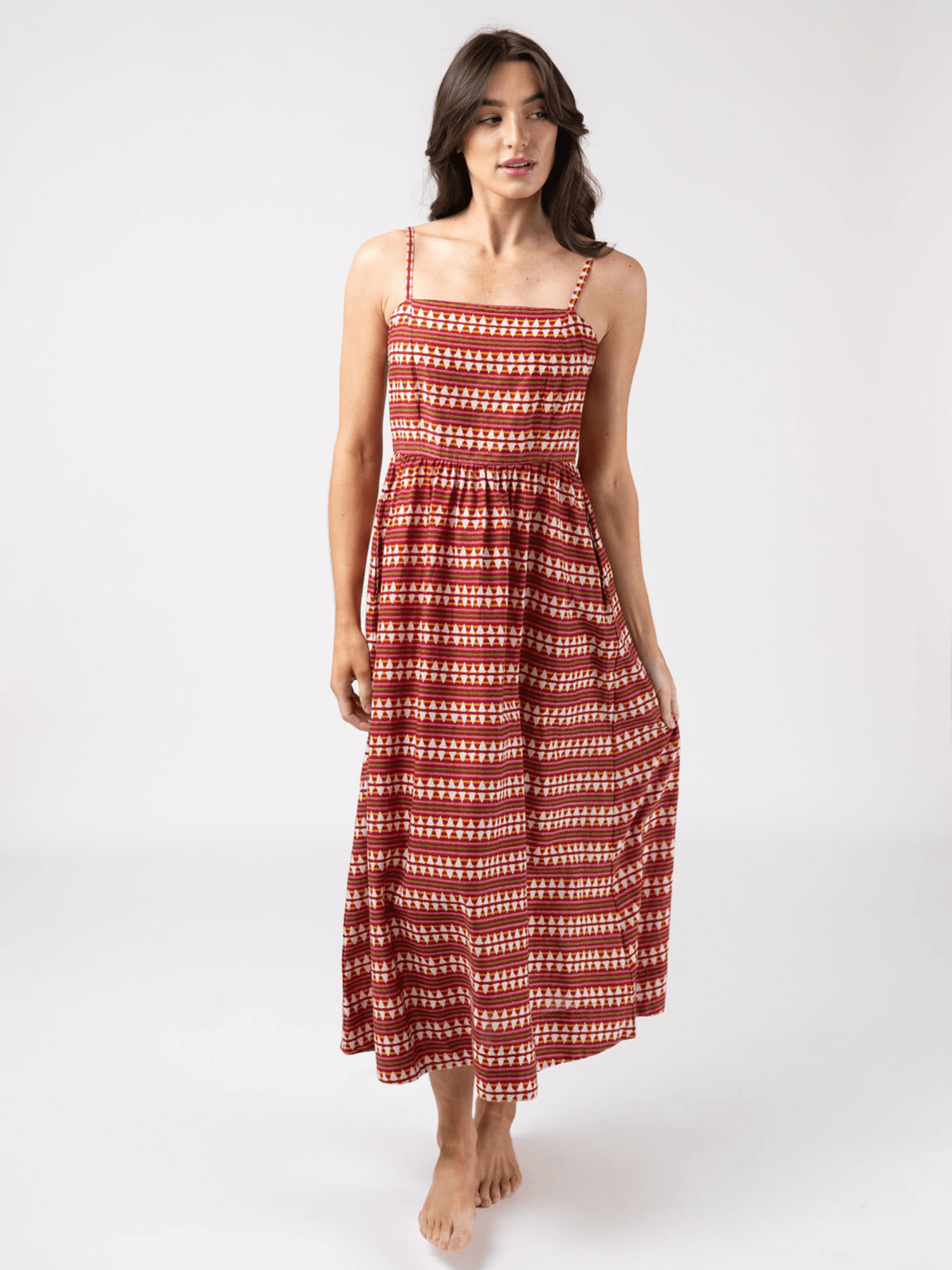 malibu midi dress The Color:Red (As Picture) Summer V Neck Half and a matching waist ohchristmas