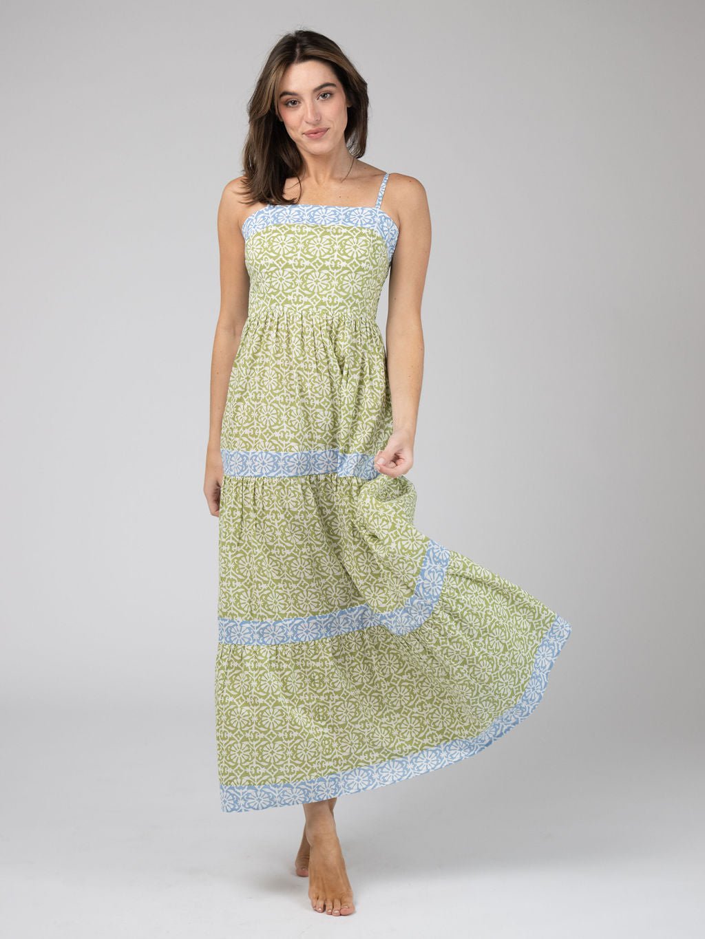 Olive Workshop | The Label Dress The Mallorca Maxi | Sage Daisy