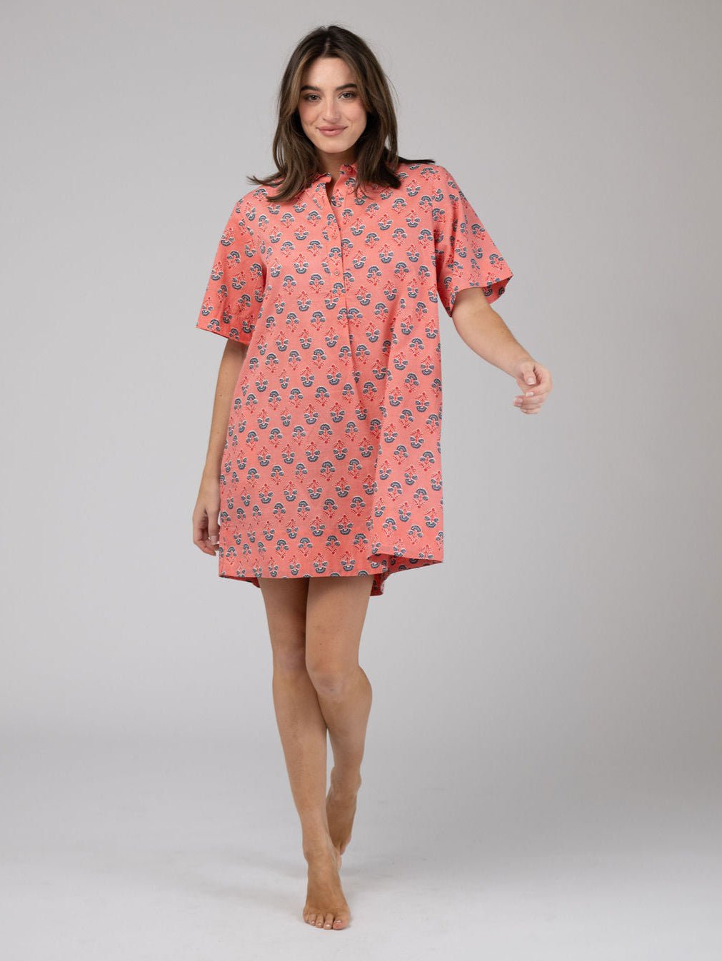 Olive Workshop | The Label Dress The Sconset Shirt Dress | Pink Fleur