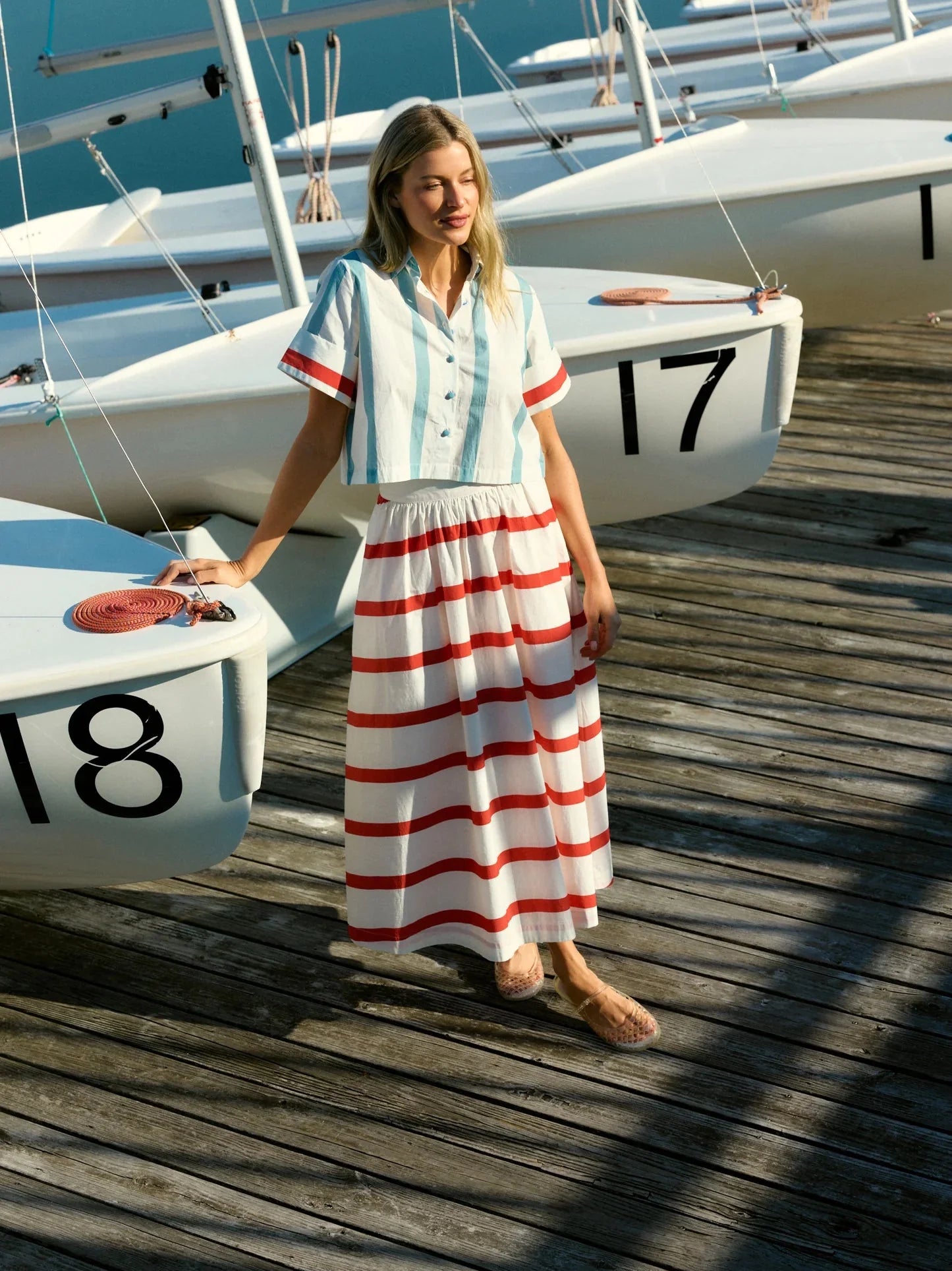 Kit Skirt in Beacon Stripes – Beau & Ro
